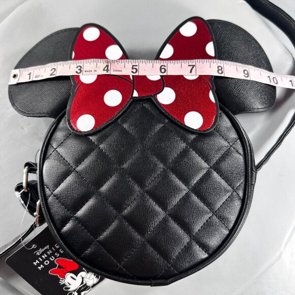 Disney Minnie Mouse Crossbody Purses Mouse Ears Icon Polka Dot Bow Shoulder Bag - Picture 11 of 16